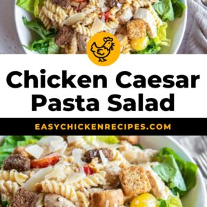 chicken caesar pasta salad pinterest