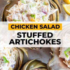 chicken salad stuffed artichokes pinterest
