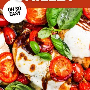 caprese chicken skillet pin