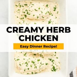 creamy herb chicken easy dinner recipe.