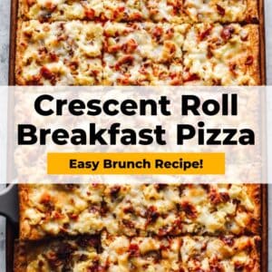 crescent roll breakfast pizza easy brunch recipe.