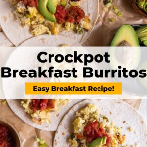 crockpot breakfast burritos easy breakfast recipe.