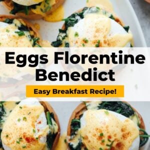 eggs florentine benedict easy breakfast recipe.