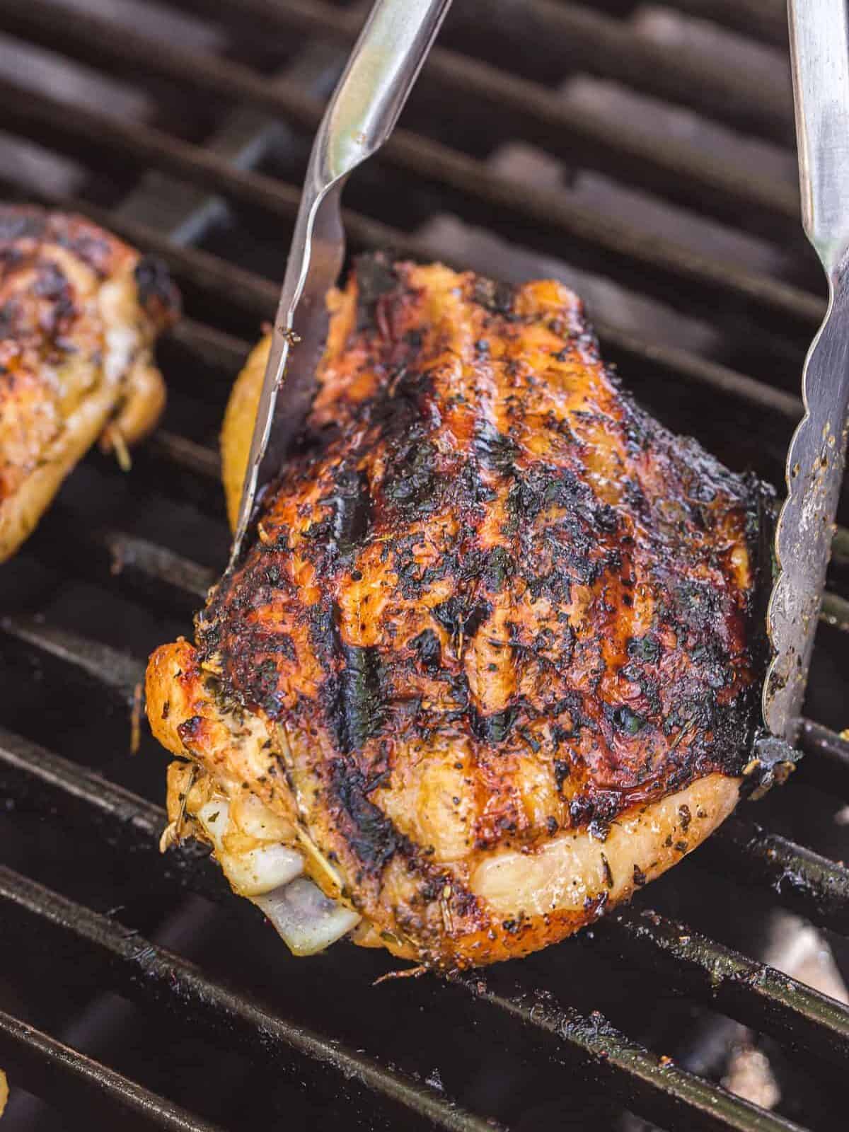 chicken thigh on grill