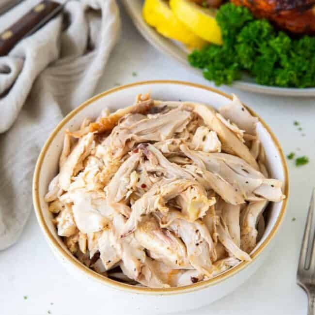 homemade shredded rotisserie chicken