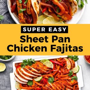 super easy sheet pan chicken falafels.