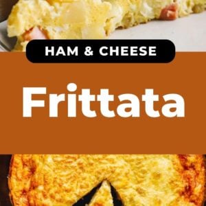 ham and cheese frittata pin.