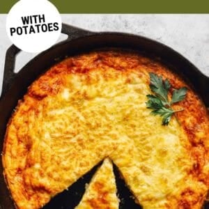 ham and cheese frittata pin.