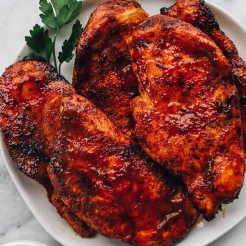 Air Fryer BBQ Chicken Breasts - Healthful Blondie