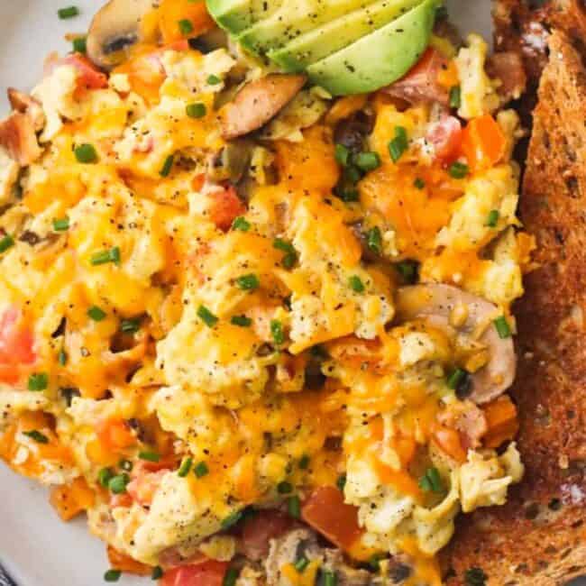 loaded scrambled eggs