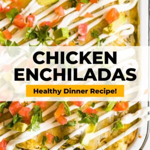 Chicken enchiladas healthy dinner recipe.