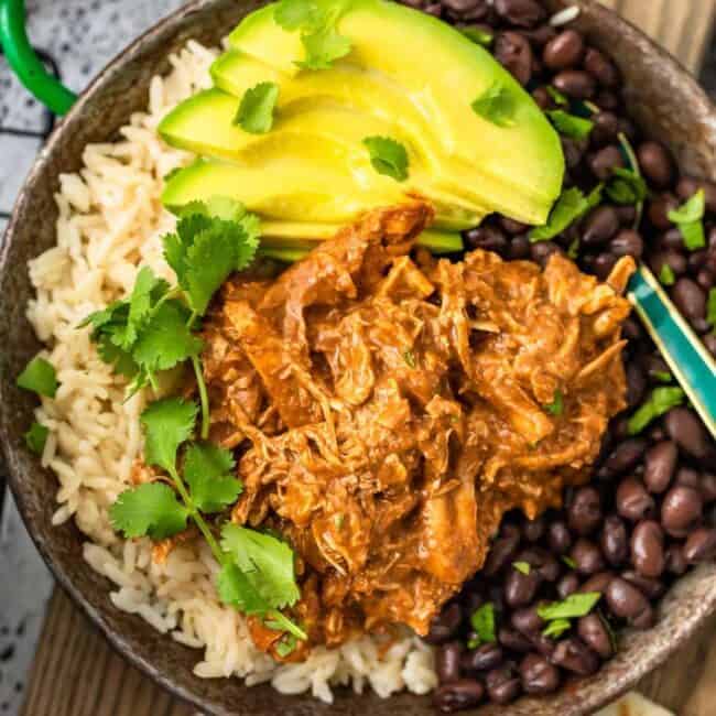 Easy Chicken Mole is one of our favorite Mexican Chicken Recipes to make any time of year. This EASY Mole Sauce is so flavorful and made in under 30 minutes.