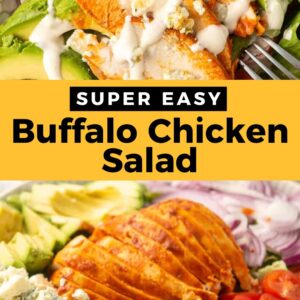 Super easy buffalo chicken salad.