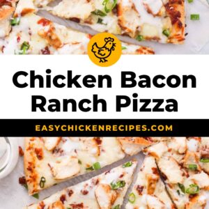 Chicken bacon ranch pizza.