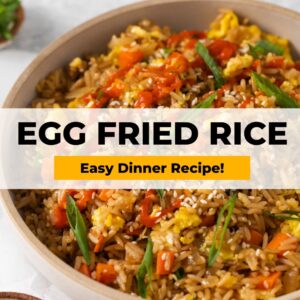 Egg fried rice easy dinner recipes.