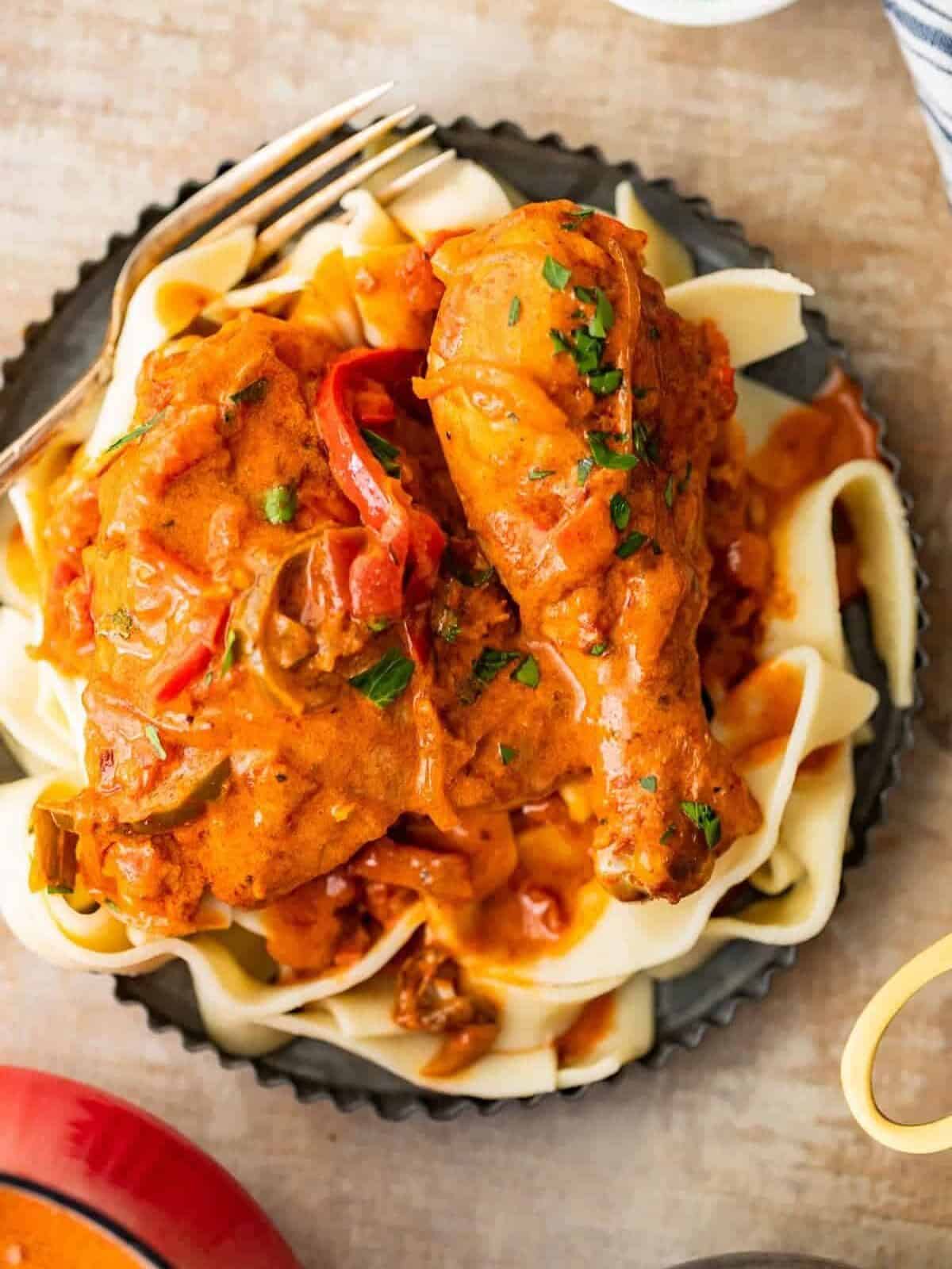 Creamy Chicken Paprikash is a traditional Hungarian Chicken Recipe with so much flavor! This Chicken Paprikash Recipe is unique, vibrant, and delicious.