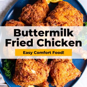 Buttermilk fried chicken easy comfort food.