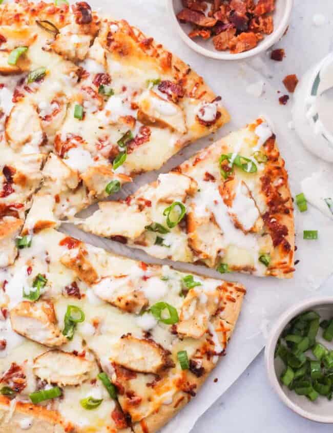 chicken bacon ranch pizza