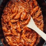 crockpot pulled bbq chicken in slow cooker
