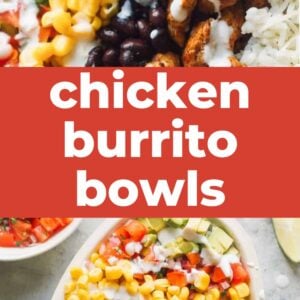 chicken burrito bowls pin