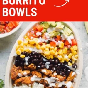 chicken burrito bowls pin