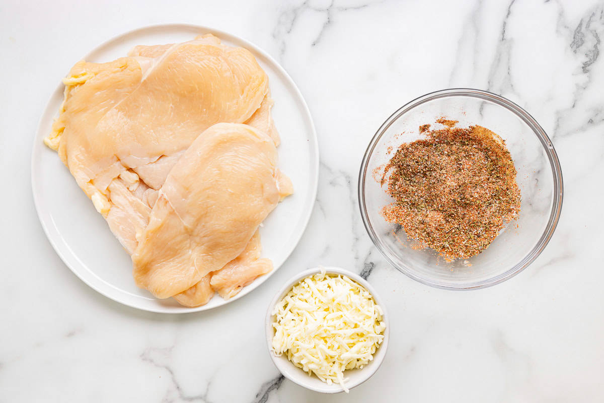 ingredients for chicken roll ups.