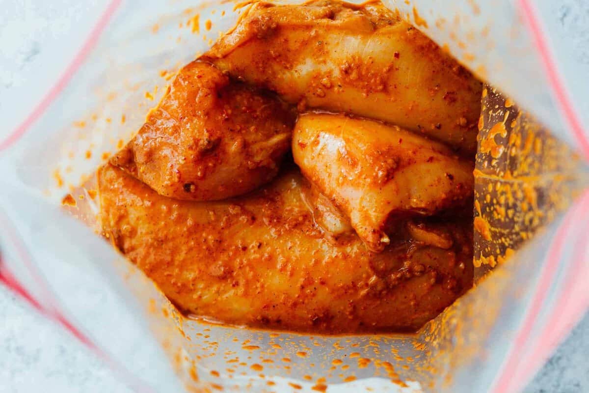 marinated chipotle chicken in bag