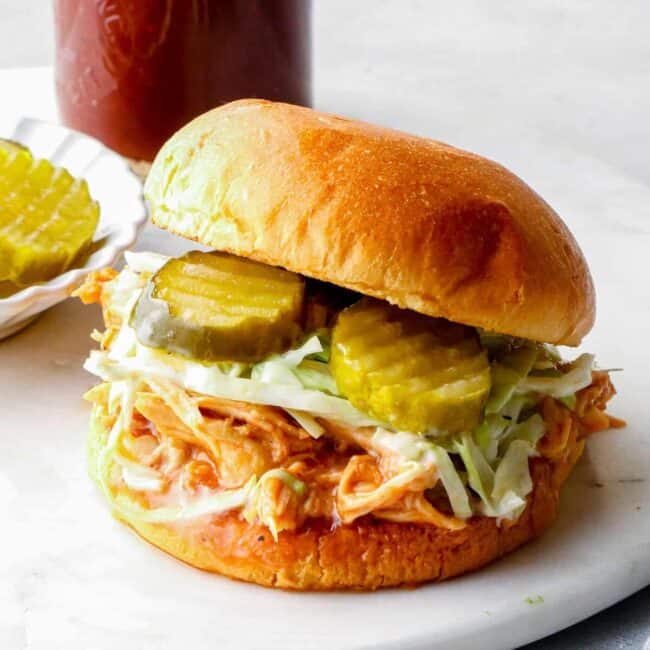 shredded bbq chicken sandwich