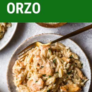 creamy chicken orzo pin.