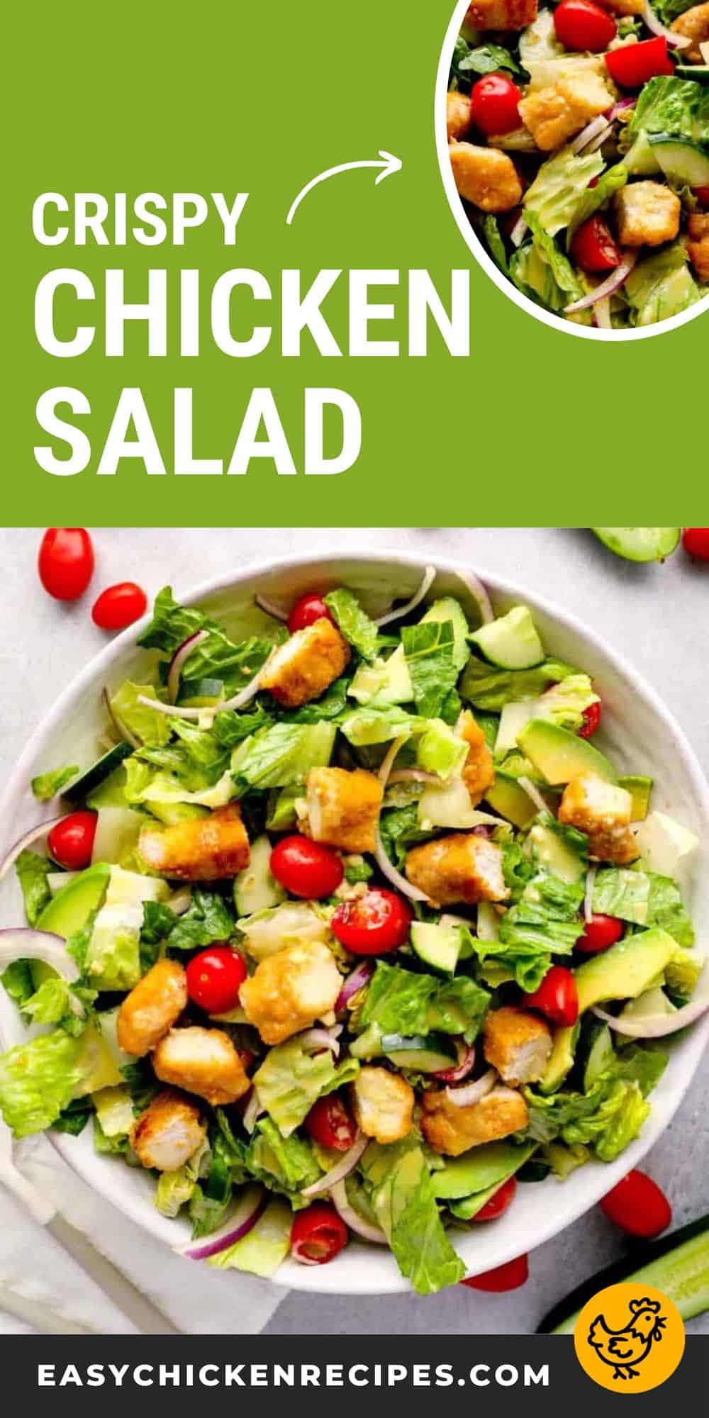 Crispy Chicken Tender Salad Recipe - Easy Chicken Recipes
