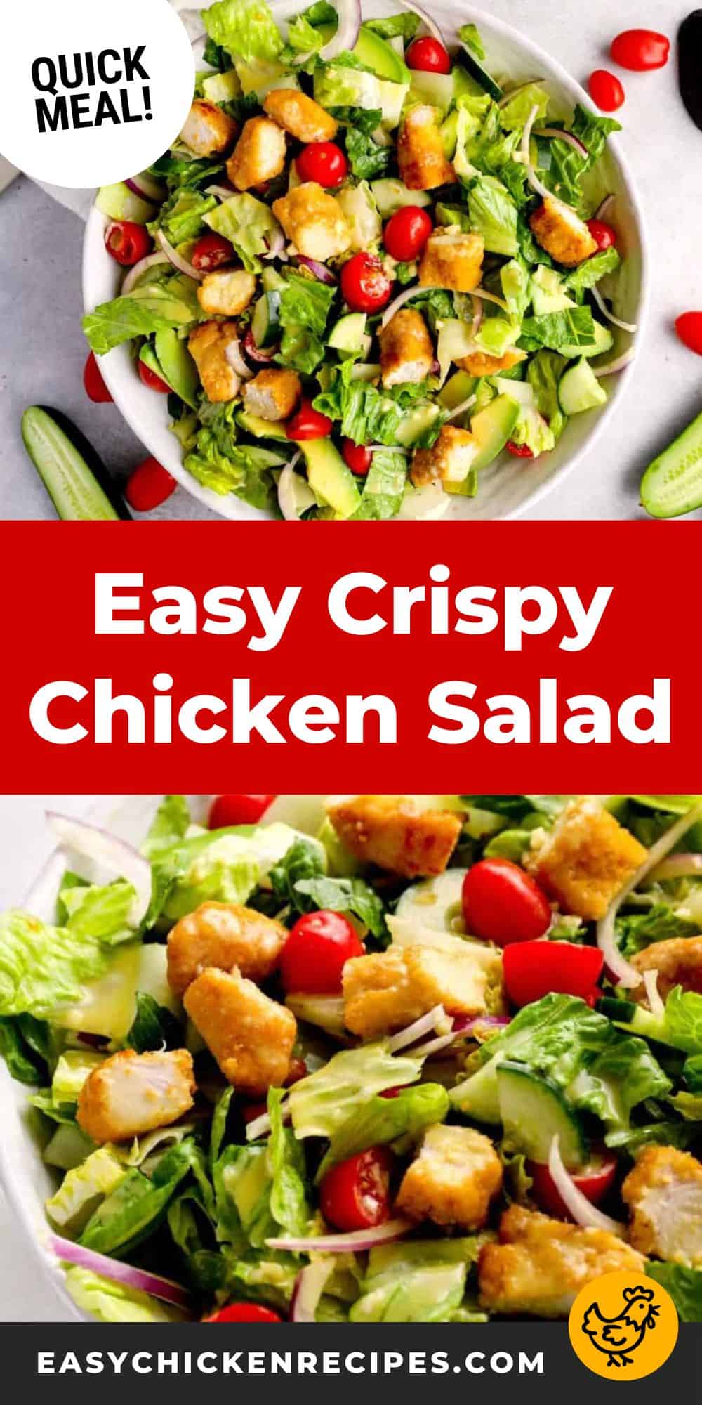 Crispy Chicken Tender Salad Recipe - Easy Chicken Recipes