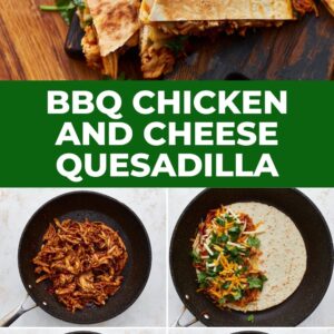 BBQ chicken and cheese quesadilla