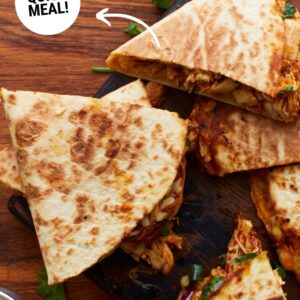 BBQ chicken quesadilla pin