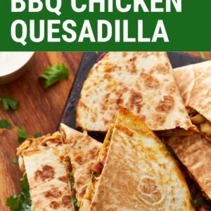 super easy BBQ chicken quesadilla recipe