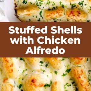 stuffed shells with chicken alfredo (easy dinner)