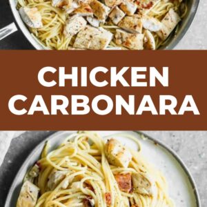 chicken carbonara recipe pin