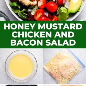 honey mustard chicken and bacon salad pin