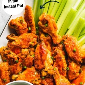 buffalo chicken wings in the instant pot pin