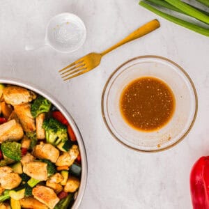 cornstarch slurry in a glass bowl.