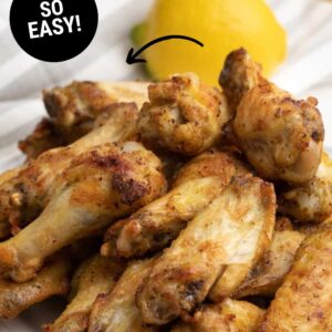 air fryer lemon pepper chicken wings (so easy!)