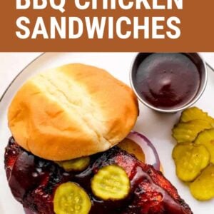 super easy bbq chicken sandwiches pin