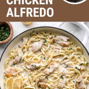 super easy chicken alfredo pin