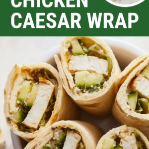 grilled chicken caesar wrap pin