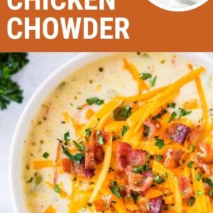 super easy chicken chowder pin