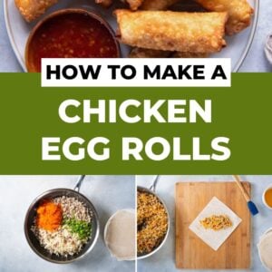 how to make chicken egg rolls step by step pin