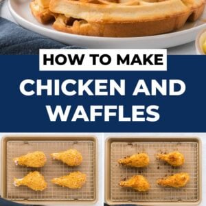 how to make chicken and waffles pin