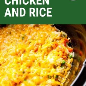 slow cooker chicken and rice pin