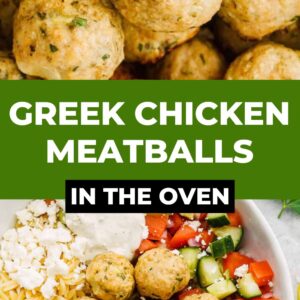 greek chicken meatballs in the oven