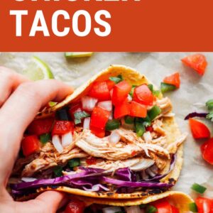 instant pot chicken tacos pin