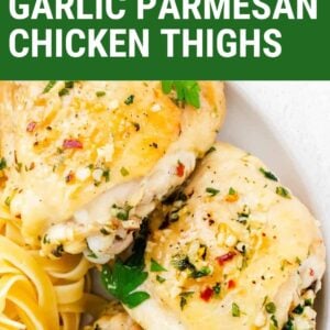 instant pot garlic parm chicken thighs pin